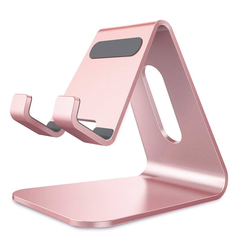 [Australia - AusPower] - CreaDream Cell Phone Stand, Cradle, Holder,Aluminum Desktop Stand Compatible with Switch, All Smart Phone, iPhone 11 Pro Xs Max Xr X Se 8 7 6 6s Plus SE 5 5s-Rose Gold Rose Gold 