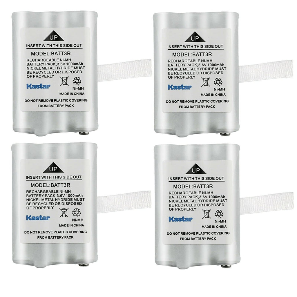 [Australia - AusPower] - Kastar 4 Pack BATT3R Battery Replacement for Midland BATT3R BATT-3R, AVP14 MID-AVP14, LXT600 LXT-600, LXT630 LXT-630, LXT630X3 LXT-630X3, LXT633 LXT-633, T50, T60, T51, T61, T55, T65, X-Talker Radios 