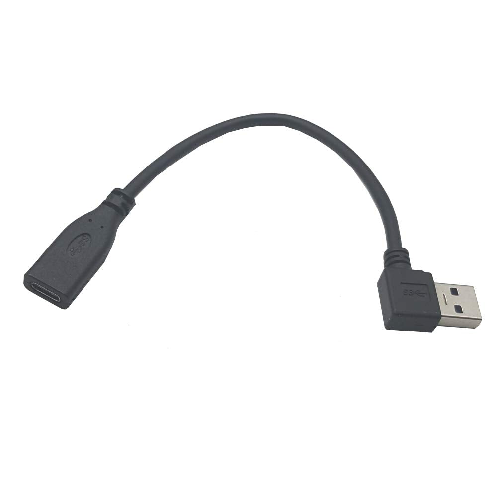 [Australia - AusPower] - Seadream 8inch Angled USB 3.0 Type A Male to USB 3.1 Type C Female Cable Connector Converter Adapter (8 inch Left Angled) 8 inch Left Angled 