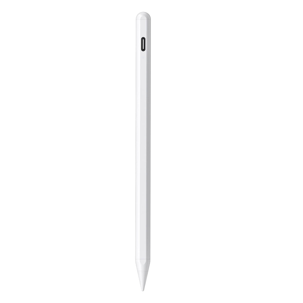 [Australia - AusPower] - Tip/Nib Replacement for AT-Mizhi 2ND Gen Stylus for iPad, Compatible with iPad Pro12.9&iPad Pro11,iPad Air3,iPad7&iPad6 ,iPad Mini5,Type-C,Auto Sleep,Palm Rejection,Touch On,Rechargeable (White) 