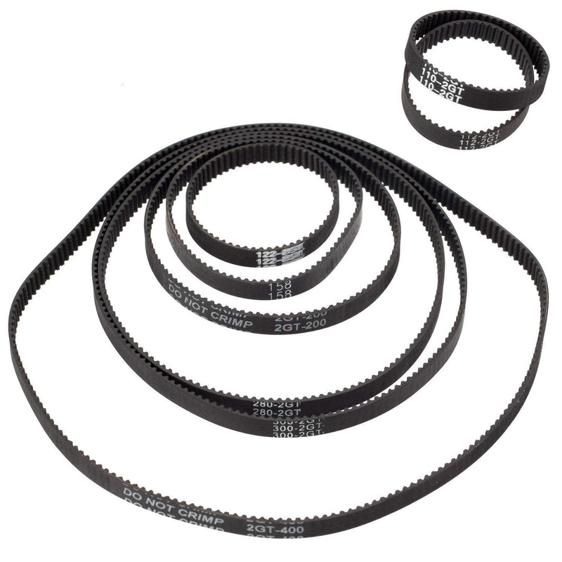 [Australia - AusPower] - PAGOW 8pcs 3D Printer Timing Belt 2GT-6 Closed Loop Rubber Belt 110mm 112mm 122mm 158mm 200mm 280mm 300mm 400mm Width 6mm 8 