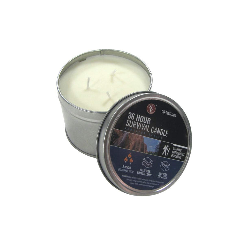 [Australia - AusPower] - TG,LLC Treasure Gurus 36 Hour Soy Camping Outdoor Survival Candle Emergency Rescue Gear Prepper Supplies 