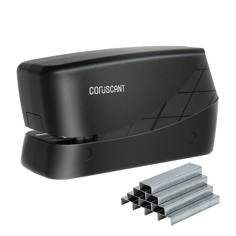 [Australia - AusPower] - Coruscant Electric Stapler,Heavy Duty Desktop Stapler,No-Jam Automatic Stapler AC or Battery Powered,25 Sheet,Professional for Office Home School Use Black 