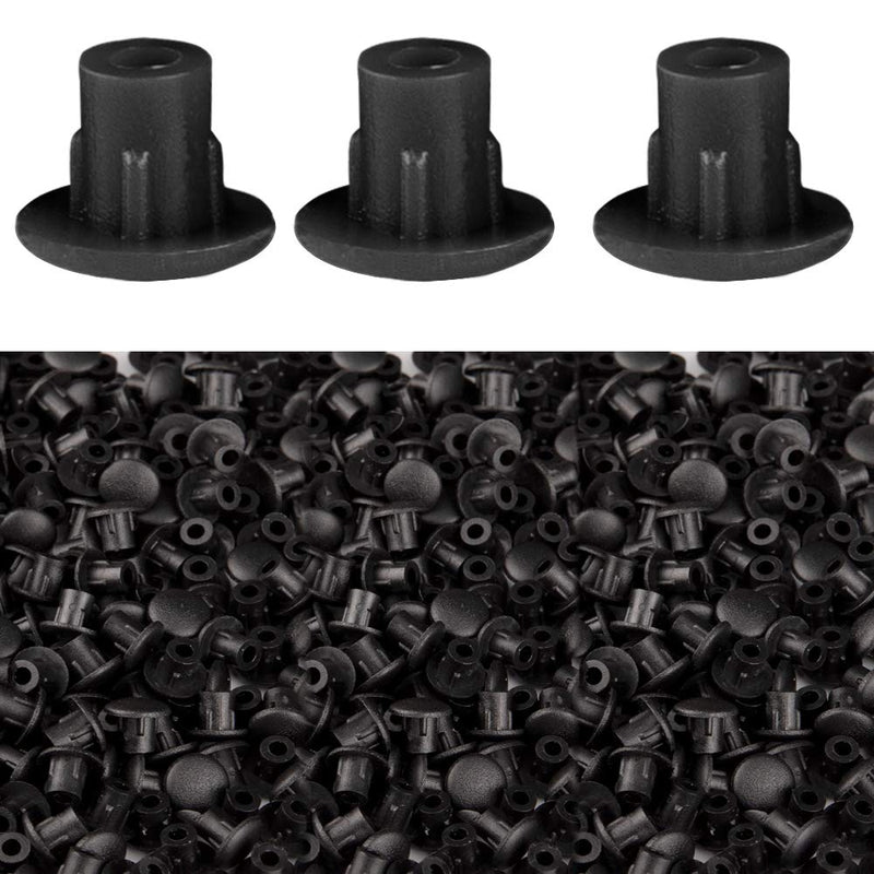 [Australia - AusPower] - KINMAD 300 Pcs 4.4mm 0.17" Plastic Hole Plug Button Top Blanking Drilling Cover Caps Plugs for Chair Cabinet Cupboard Shelf, Black 300 Pieces 
