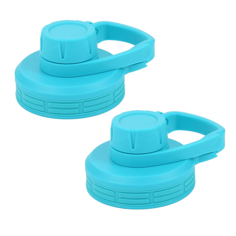 [Australia - AusPower] - IRON °FLASK Spout Lid for Wide Mouth, Insulated Sports Water Bottles, Chug Lid, BPA Free (2 Lids) Aquamarine 