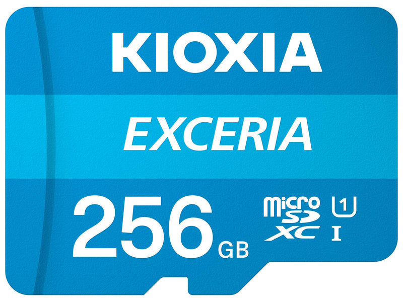 [Australia - AusPower] - Kioxia 256GB microSD Exceria Flash Memory Card w/Adapter U1 R100 C10 Full HD High Read Speed 100MB/s LMEX1L256GG2 