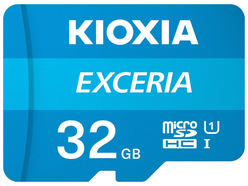 [Australia - AusPower] - Kioxia 32GB microSD Exceria Flash Memory Card w/Adapter U1 R100 C10 Full HD High Read Speed 100MB/s LMEX1L032GG2 