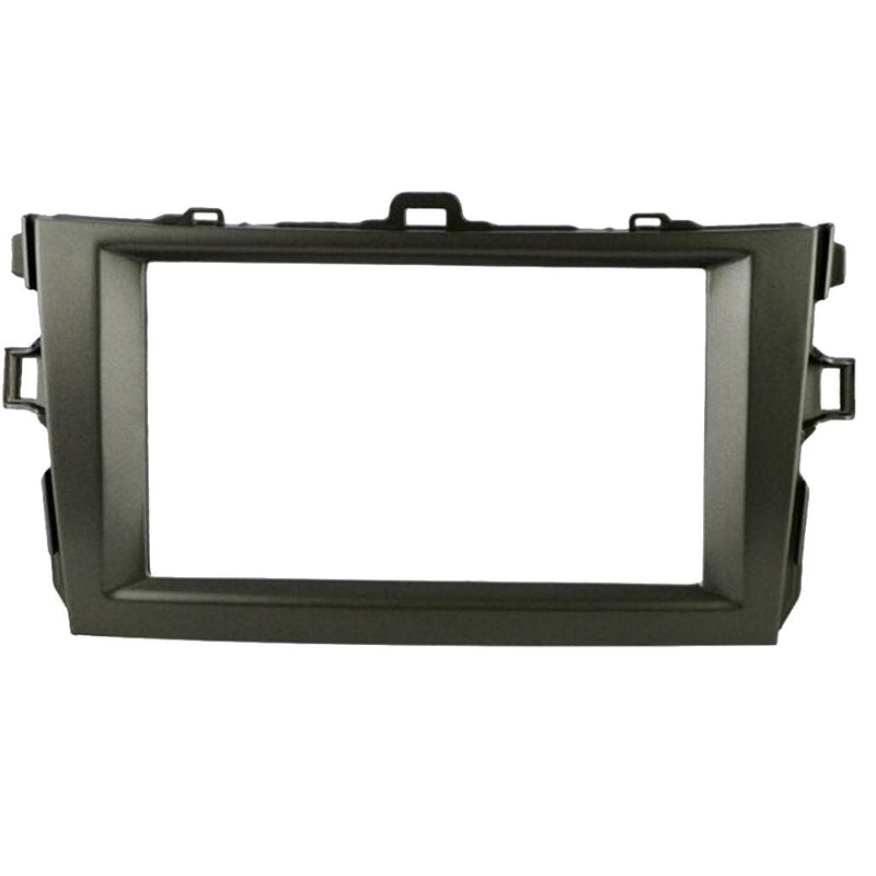 [Australia - AusPower] - YuYue Radio Stereo Panel for 2008-2010 Toyota Corolla 2 Din Car Radio Frame Fascia Panel DVD Stereo CD Panel Dash Mount Refit Installation Trim Kit Frame (Dark Gray) Dark gray 