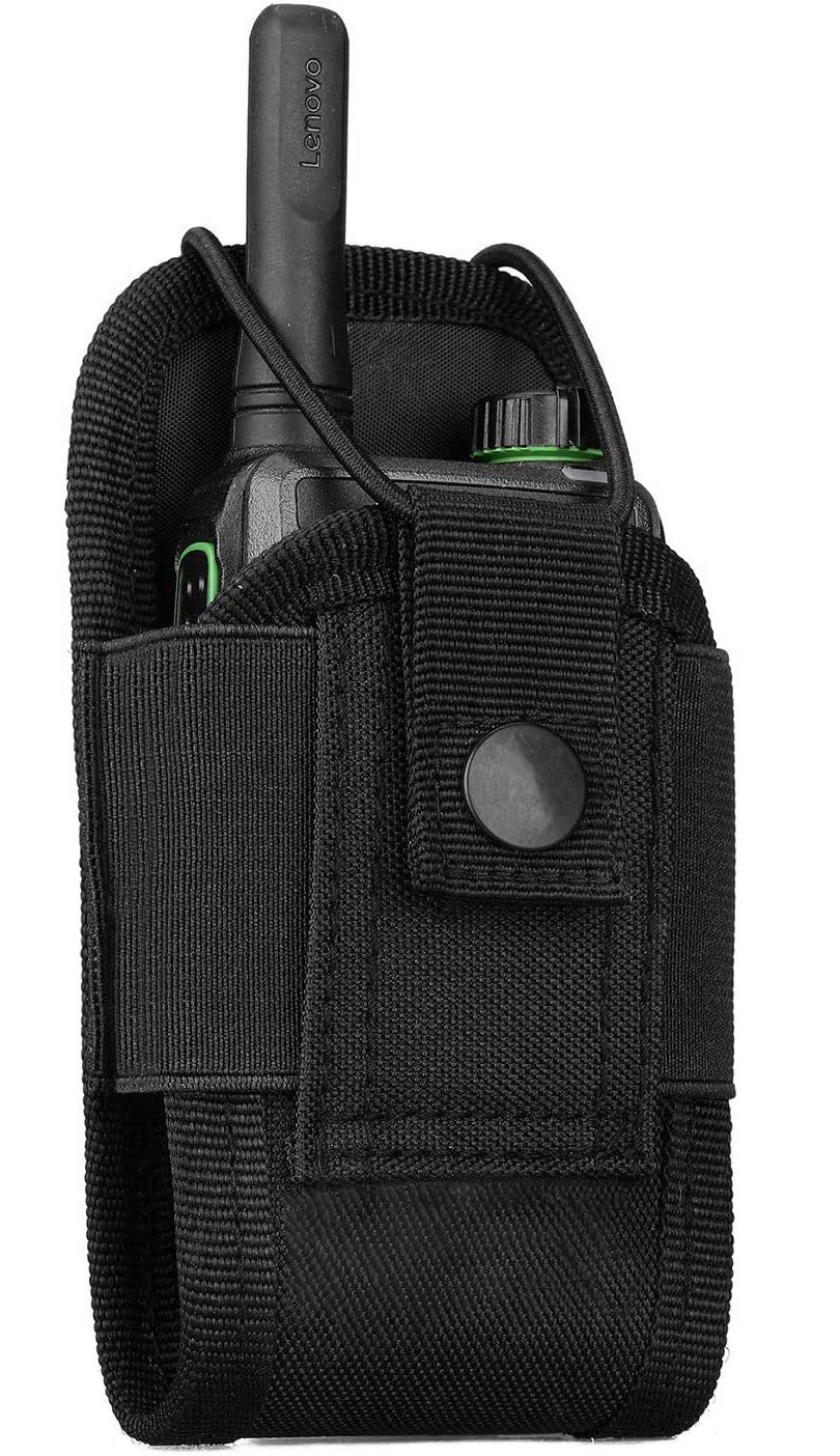 [Australia - AusPower] - abcGoodefg Molle Radio Holder Walkie Talkie Pouch Case for Duty Belt Radio Holster Tactical Hunting Intercom Bag (1 Pack, Black) 