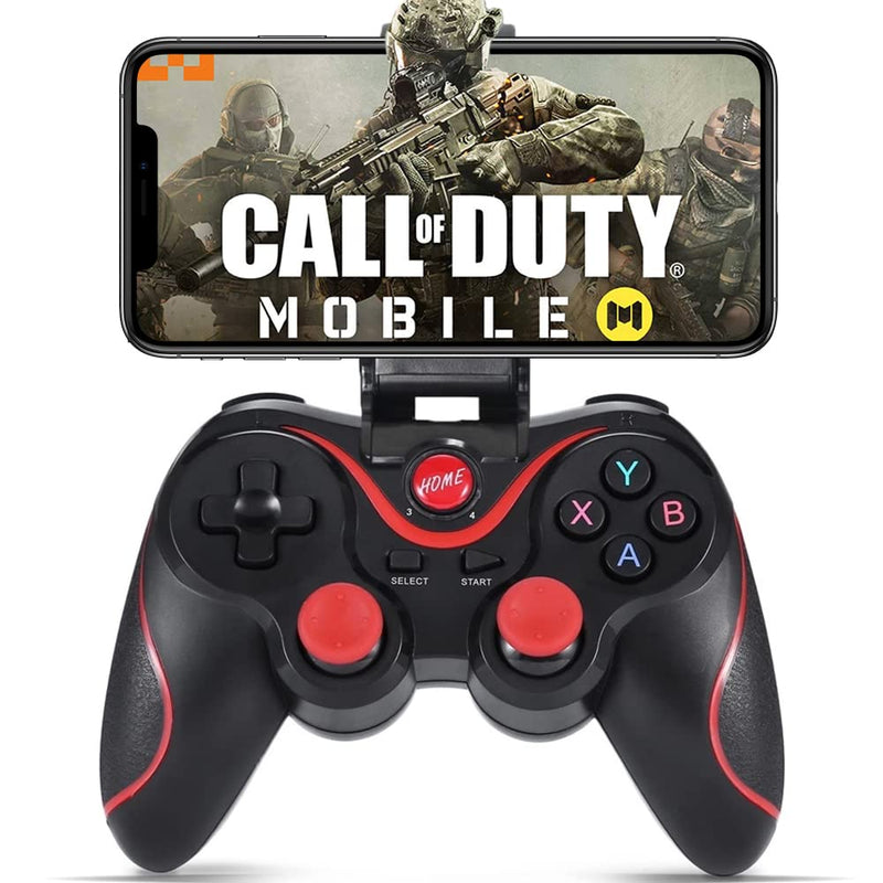 [Australia - AusPower] - Android Gamepad Controller, Megadream Wireless Key Mapping Gamepad Joystick Perfect for Call of Duty & Apex Legends & More, Compatible for Samsung Galaxy HTC LG Other Phone, Not for iOS Black+Red 