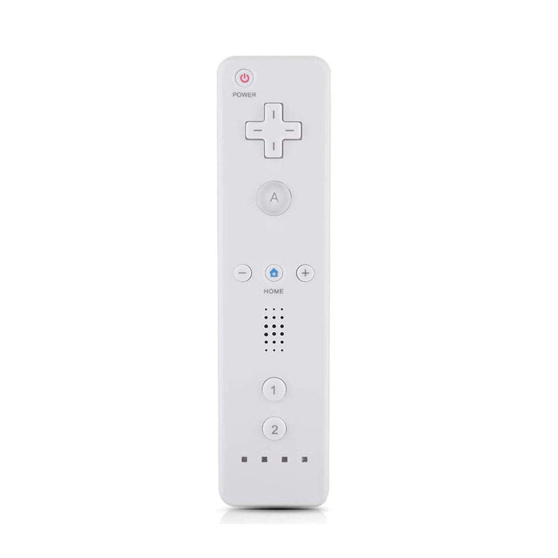 [Australia - AusPower] - Wii Remote Controller,Wireless Remote Gamepad Controller for Nintend Wii and Wii U,with Silicone Case and Wrist Strap(No Motion Plus),White white 