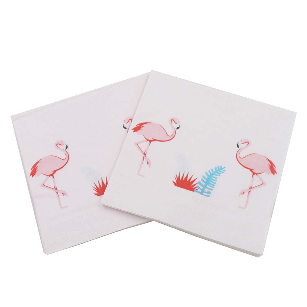 [Australia - AusPower] - 100 Pcs Disposable Napkins for Birthday Party, Baby Shower, Wedding, Picnic Lunch Party (Flamingo) Flamingo 