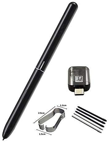 [Australia - AusPower] - Galaxy Tab S4 Stylus Pen Replacement for Samsung Galaxy Tab S4 EJ-PT830B T835 T837 Stylus Touch S Pen with OTG - C Type Adapter & Tips/Nibs (Black) Black 