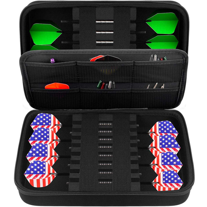 [Australia - AusPower] - GWCASE Dart Case for 16 Steel Tip and Soft Tip Darts, Dart Carrying Storage Holder Fits for Dart Tips, Shafts and Flights (Box Only) 