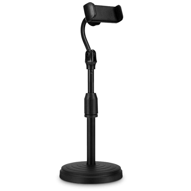 [Australia - AusPower] - Cell Phone Stand for Live Streaming, YouTube Video/Photography, Adjustable Height & Angle Phone Holder Gooseneck Flexible Arm Universal Phone Stand for Desk , Office, Kitchen 
