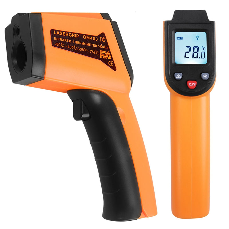 [Australia - AusPower] - Infrared Thermometer -50°C to 400°C(-58°F to 752°F), Kitchen Digital Laser Infrared Temperature Gun for Objects and Water 