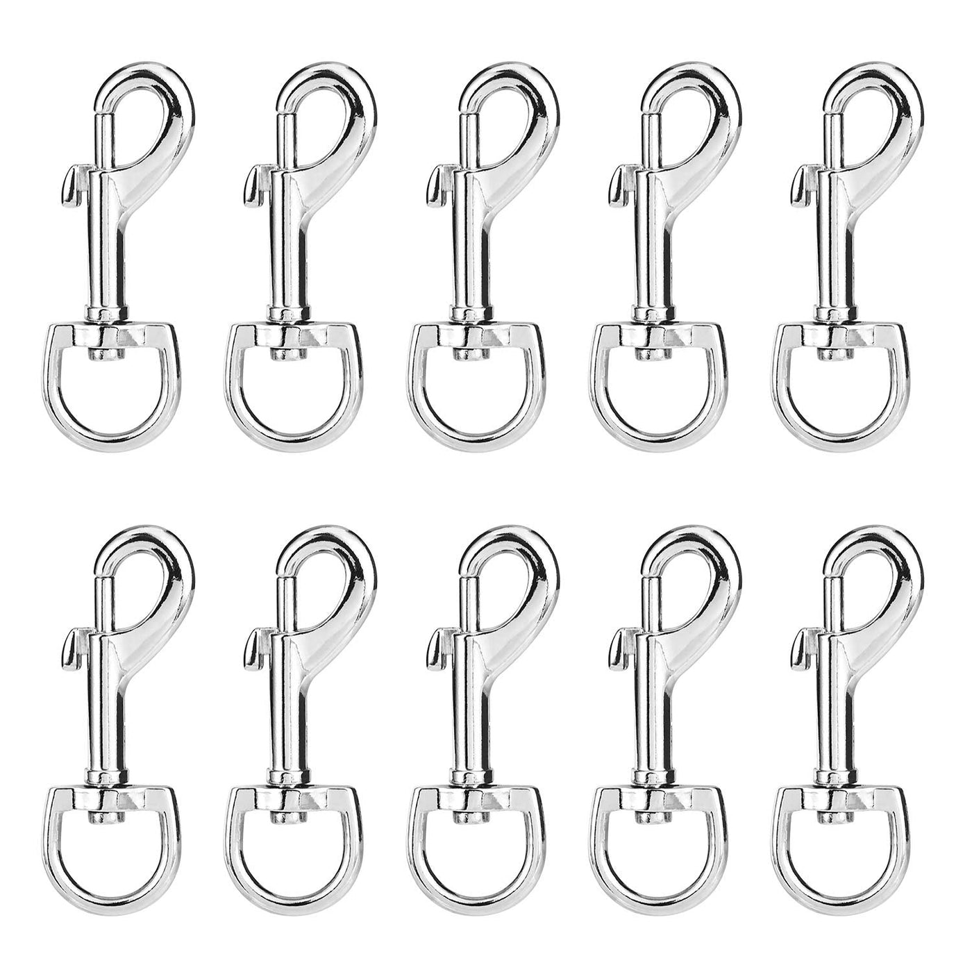 Double Ended Bolt Snap Hook, 6 Pcs Zinc Alloy Trigger Chain Metal Clips  Nickel Plated Clips Key Holder Multipurpose Double Sided Chain Clips for  Home, Dog Leash, Luggage Package 