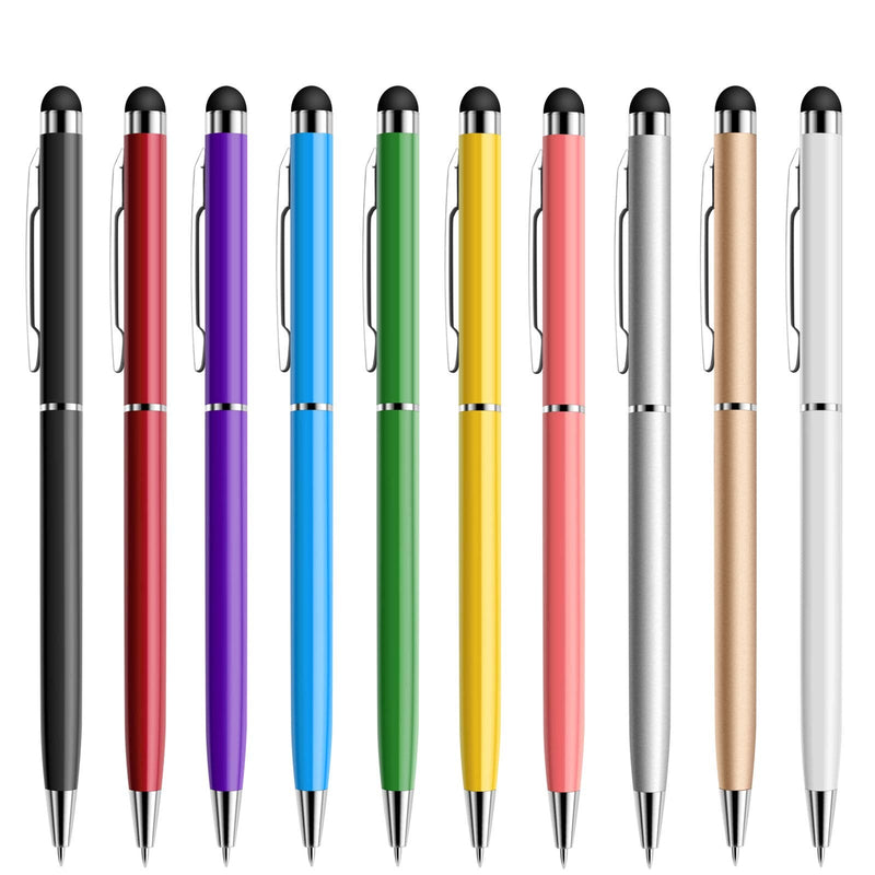 [Australia - AusPower] - Stylus Pens for Touch Screens, StylusHome 10 Pack Universal 2 in 1 Capacitive Stylus Ballpoint Pen for iPad iPhone Tablets Samsung Galaxy All Universal Touch Screen Devices 