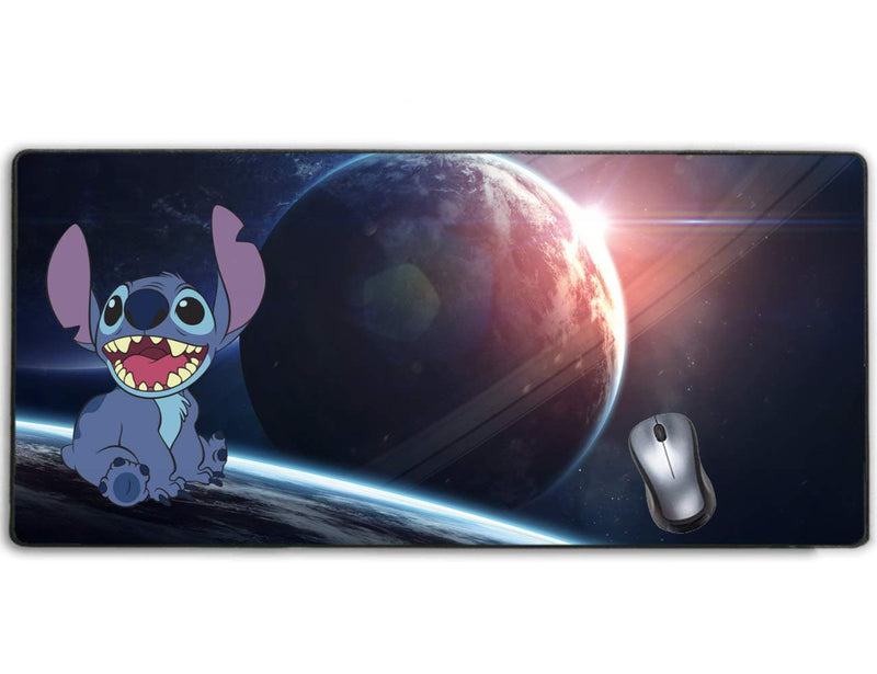 [Australia - AusPower] - Stitched Edge Large Gaming Mouse Pad Planets Galaxy Earth,No-sliped Mat Game Mousepad for Desktop Computer Keyboard and Laptop(27.5 inch x 12 inch) 27.5" x12"-I 