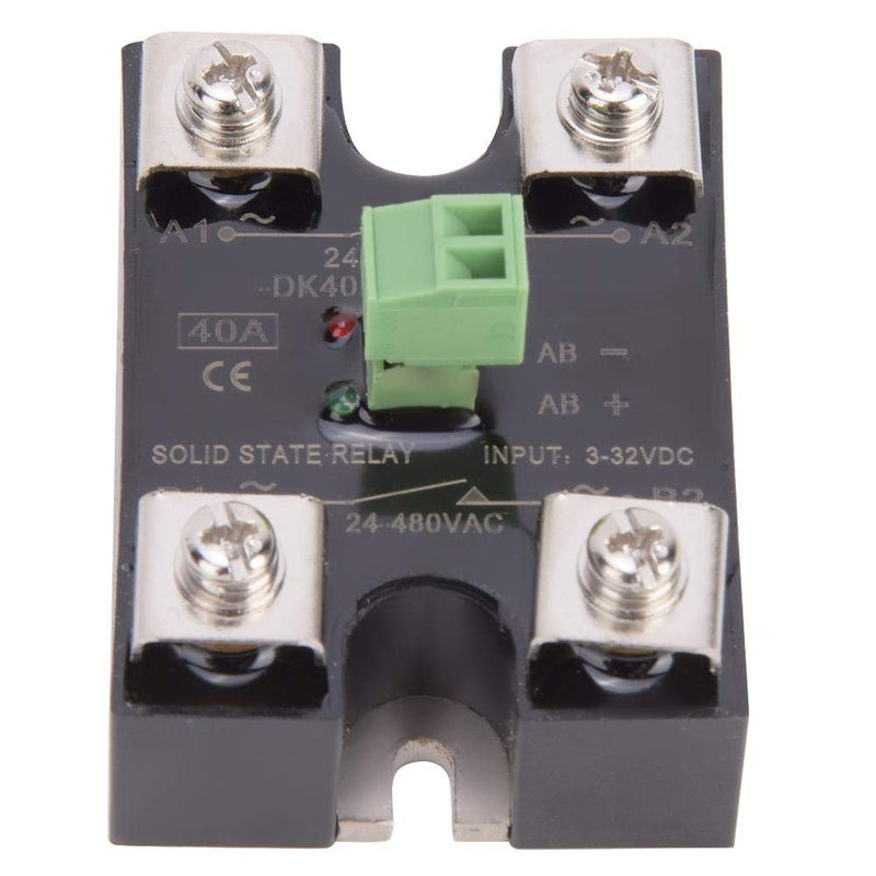 [Australia - AusPower] - 24-480VAC Solid State Relay,Single Channel DC Control Dual Channel Solid State Relay,SSR DC-AC Solid State Relay(40A) 
