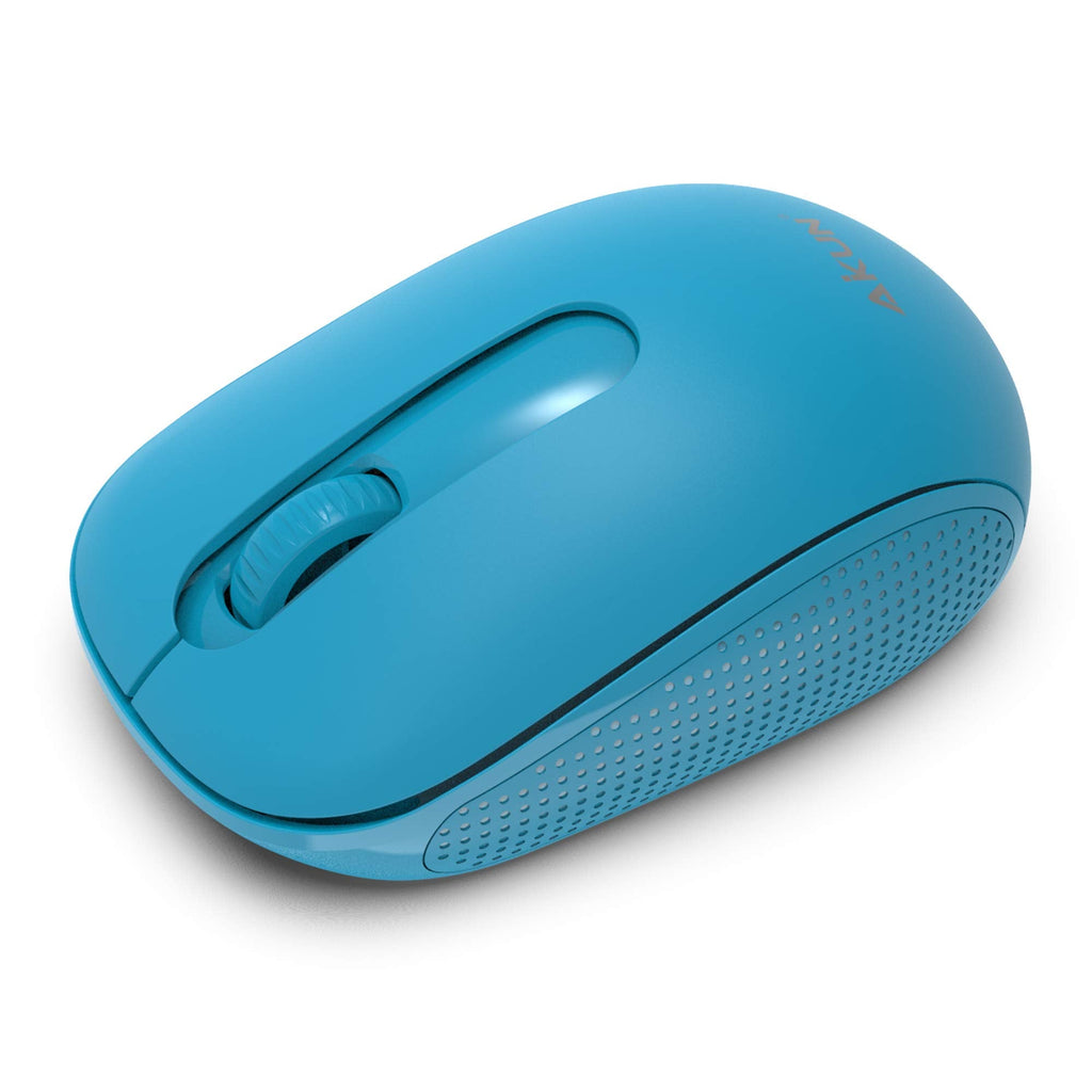 [Australia - AusPower] - AIKUN Wireless Mouse, 2.4G Noiseless Mouse with USB Receiver - Portable Computer Mice for PC, Tablet and Laptop (AIKUN MX36-Blue) 