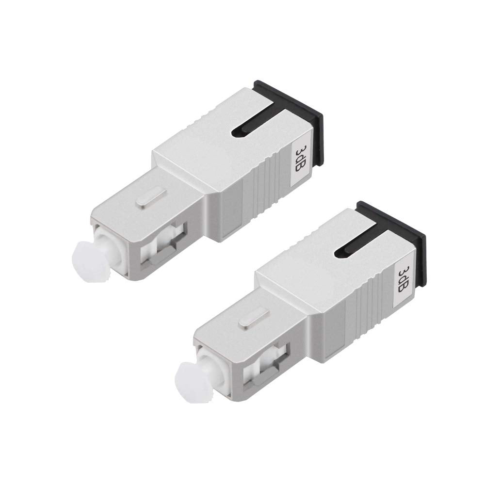 [Australia - AusPower] - FLYPROFiber 3dB 2pcs SC Attenuator, Options: 3dB, 5dB, 7dB, 10dB, SC/UPC Single Mode Fixed Fiber Optic Attenuator, SC Male-Female, 3dB-2pack 3db/SC 