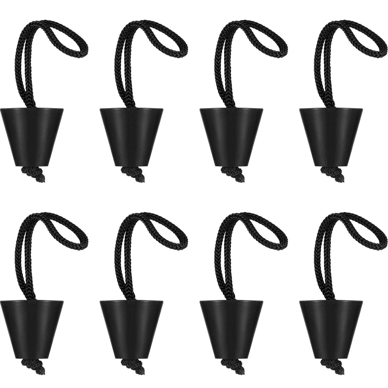 [Australia - AusPower] - 8 Pieces Kayak Scupper Plug Kit Silicone Scupper Plugs Drain Holes Stopper Bung with Lanyard 