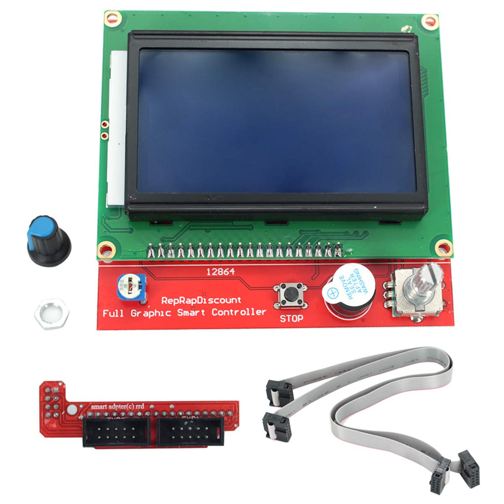 [Australia - AusPower] - DEVMO LCD 12864 Version Graphic Smart Display Controller Module Board with Adapter and Cable Compatible with RAMPS 1.4 Reprap 3D Printer Kit Mendel Prusa Ar-duino 