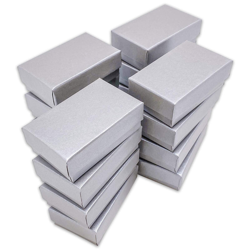 [Australia - AusPower] - TheDisplayGuys 25-Pack #21 Cotton Filled Cardboard Paper Jewelry Box Gift Case - Pearl Gray (2 5/8" x 1 5/8" x 1") 2.62x1.62x1 Inch (Pack of 25) 
