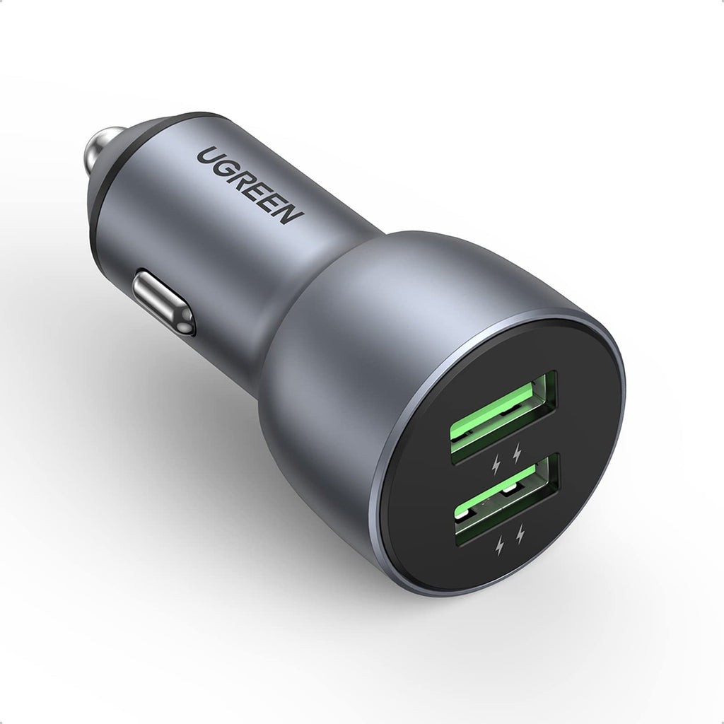 [Australia - AusPower] - UGREEN USB Car Charger Adapter 36W - Dual USB Car Charger Fast Charging, Cigarette Lighter Adapter Compatible for iPhone 13/13 Pro/12/SE/11/XR/X/XS, Galaxy S21/S20 Ultra/S10+/S9/S8/Note 20 