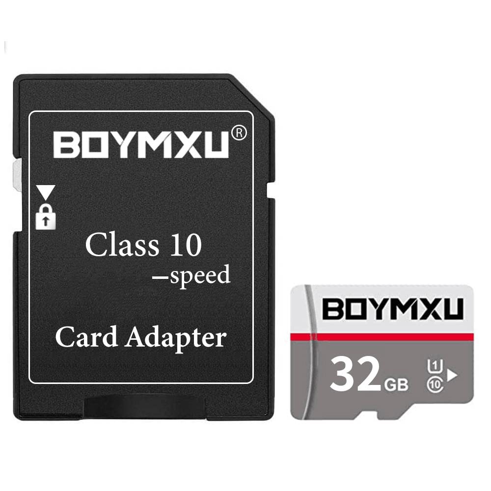[Australia - AusPower] - TF Memory Card 32GB,BOYMXU TF Card with Adapter,High Speed Memory Card Class 10 TF Card Memory Card for Phone Camera Computer-Update 32GB-GRAY 
