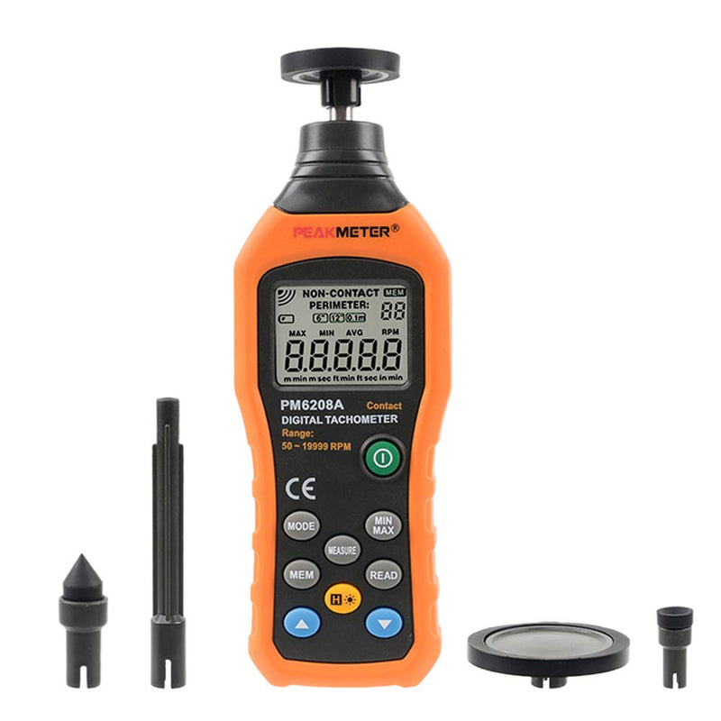 [Australia - AusPower] - RICH Digital Tachometer Tester,Speed Gauge Tester Handheld Mini 50RPM-19999RPM Meter Motor Speed Gauge,100 Groups,193 x 60 x 29 mm 193 x 60 x 29 mm 