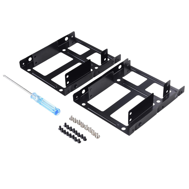 [Australia - AusPower] - 2.5 to 3.5 Hard Drive Adapter, SNANSHI SSD Mounting Bracket 2.5 to 3.5 Adapter Dual SSD Mounting Bracket for Any 2.5 SSD or HDD 