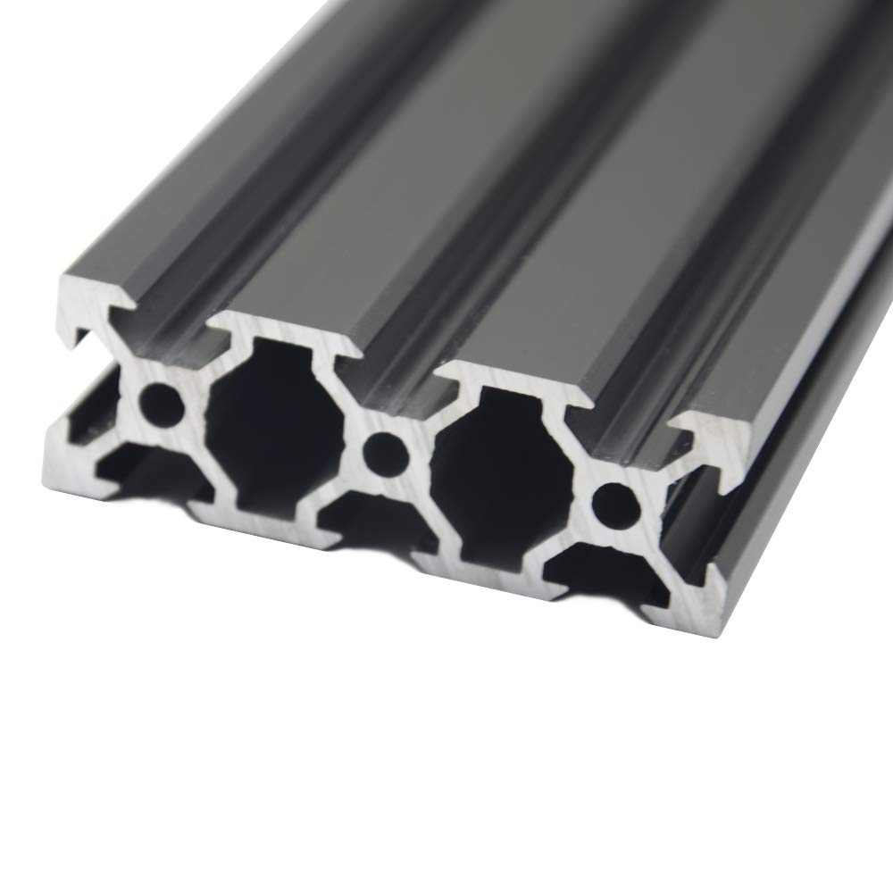 [Australia - AusPower] - Iverntech 1PC 300mm 2060 V Type European Standard Anodized Black Aluminum Profile Extrusion Linear Rail for 3D Printer and CNC DIY Laser Engraving Machine 2060V 