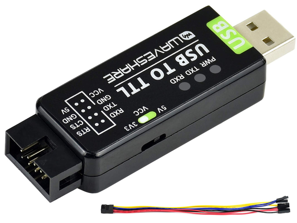 [Australia - AusPower] - Industrial USB to TTL Adapter,Onboard Original FT232RL Converter Embed Resettable Fuse,ESD/IO Protection Diodes Small Form Factor,Compatible with Win7/8/8.1/10 Multi Protection Circuits/Systems 