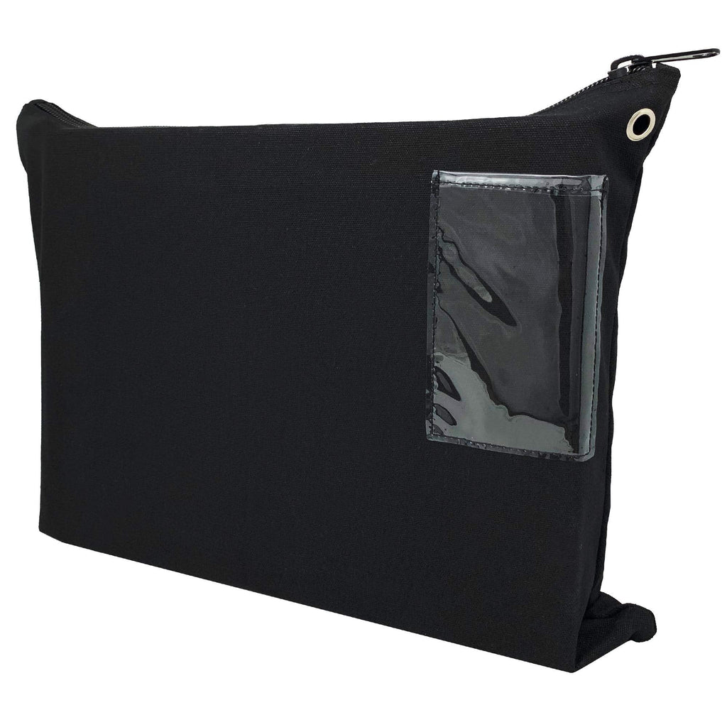 [Australia - AusPower] - Interoffice Mailer Canvas Transit Sack Zipper Bag - Extra Strong Zipper (18" x 14", Black) 18" x 14" 