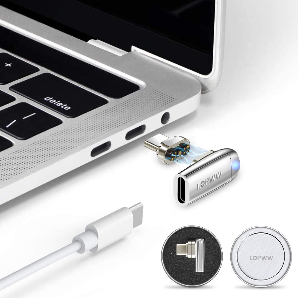 [Australia - AusPower] - USB C Magnetic Adapter Fast Charging 100W 9Pins Type C Connector 480Mb/s Data Transfer Compatible USB C Adapter for MacBook Pro/Air Earphone and More USB Type C Devices 