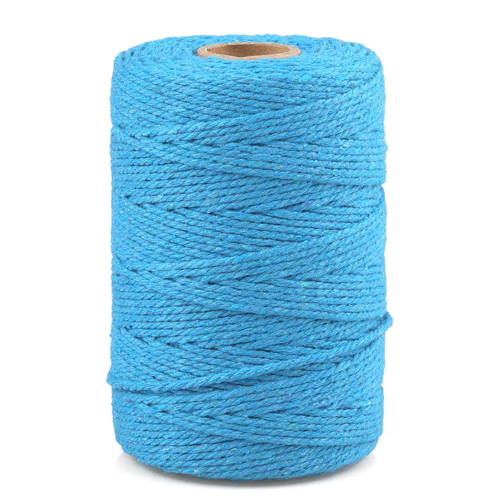 [Australia - AusPower] - 200M/656 Feet Cotton String,Lake Blue String,Cotton Cord Craft String Bakers Twine for DIY Crafts and Gift Wrapping-2mm 2mm x 656 ft Lake Blue 