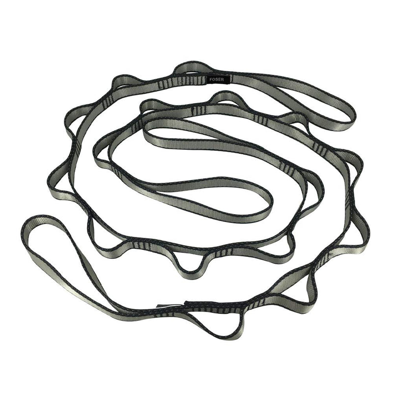 [Australia - AusPower] - FOSER 2pcs Daisy Chains, Yoga Hammock Extension Strap, 23KN Adjustable Nylon Climbing Sling Fitness Pilates and Exercise Extend Strap 