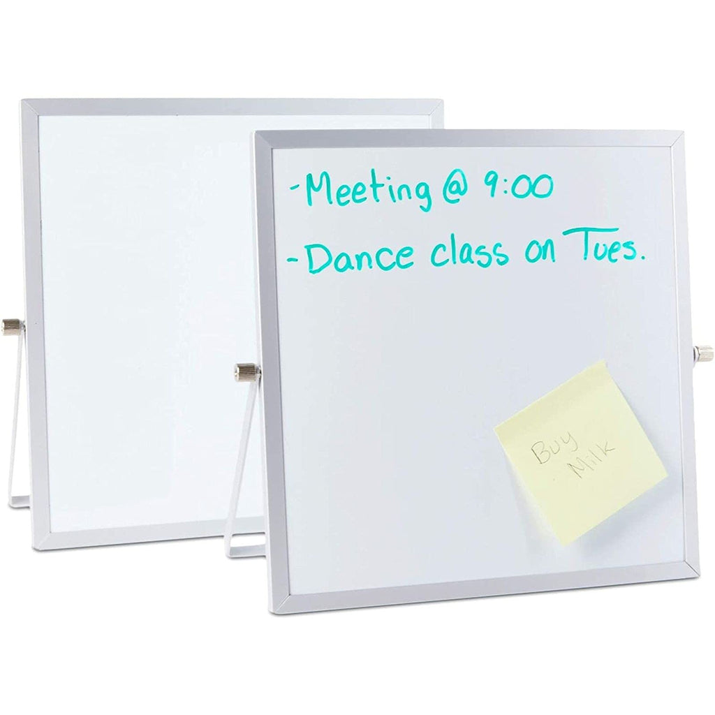[Australia - AusPower] - Magnetic Dry Erase Boards, Table Top Easels (10 x 10 Inches, 2 Pack) 