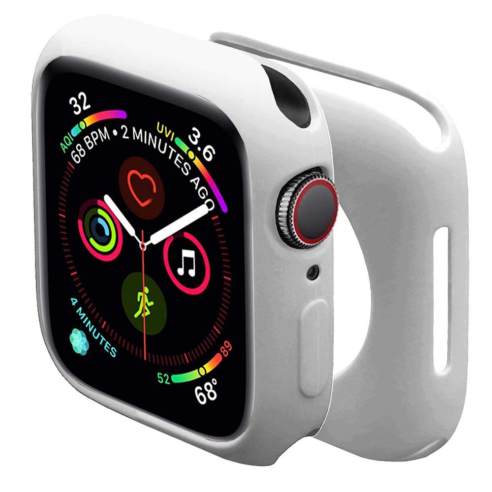 [Australia - AusPower] - Sundo Compatible for Apple Watch Case Soft TPU Thin Lightweight Protective Bumper Cover Guard Accessories for Smartwatch(White,Series 6/5/4/SE 40mm) White 40MM Series 6/SE/5/4 