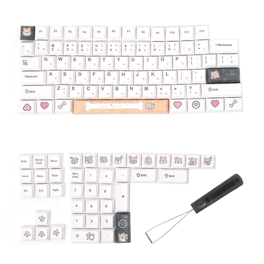[Australia - AusPower] - Richer-R Keyboard Keycaps,116PCs Keycaps Full Set PBT Mechanical Keyboard Accessory Computer Parts Five-Faced Dyed, PBT Material Mechanical Keyboard Keycap(Shiba-Inu) 