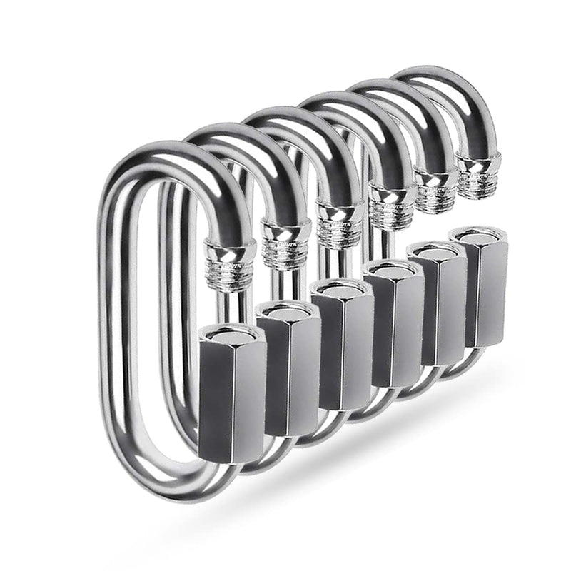 [Australia - AusPower] - Quick Link, Ekunbuy 304 Stainless Steel Heavy Duty Locking Clips Chain Connector Repair Link Buckle for Swing Outdoor Camping M3.5 6pack 