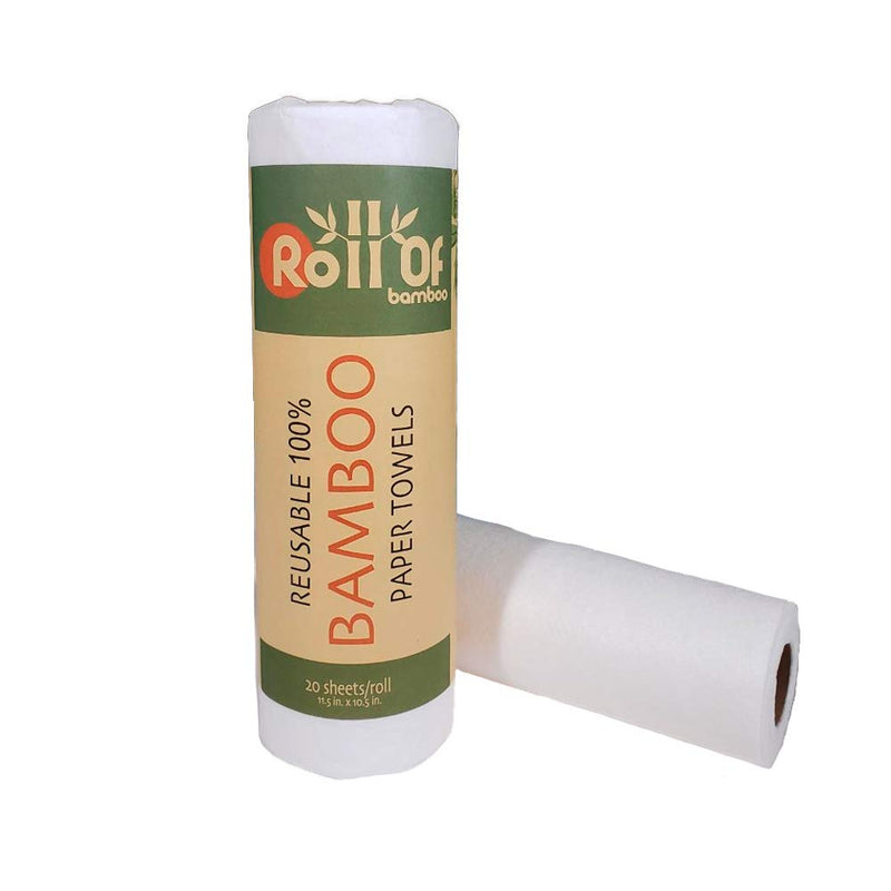 [Australia - AusPower] - Reusable Bamboo Paper Towels Roll of Bamboo Eco Friendly Thicker Softer and Stronger White Color Bamboo Fibers 