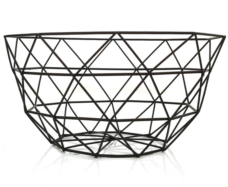 [Australia - AusPower] - Teetookea Metal Wire Fruit Basket, Creative Mesh Fruit Bowl, Round Metal Storage Holder, Modern Style Container for Kitchen Counter, Table Centerpiece Decorative, Countertop, Home Decor (Large) 