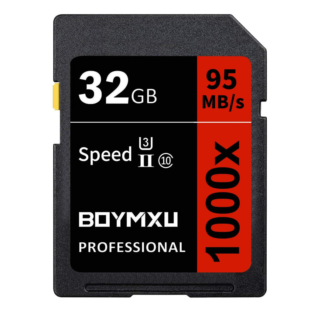[Australia - AusPower] - 32GB Memory Card, BOYMXU Professional 1000 x Class 10 Card U3 Memory Card Compatible Computer Cameras and Camcorders, Camera Memory Card Up to 95MB/s, Red/Black 32GB RED 