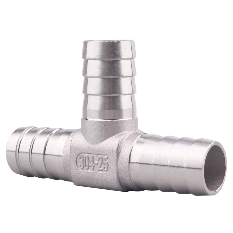 [Australia - AusPower] - DERPIPE Stainless Steel 1" Hose Barb, 3 Way Tee T Shape Union Barbed Splitter Fitting 1 Inch 