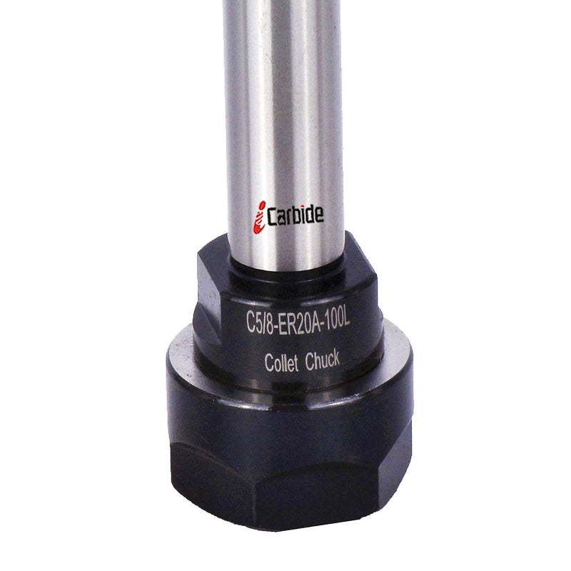 [Australia - AusPower] - iCarbide C5/8 ER20A 100L Straight Shank Collet Chuck Holder CNC Milling Tool Holder 