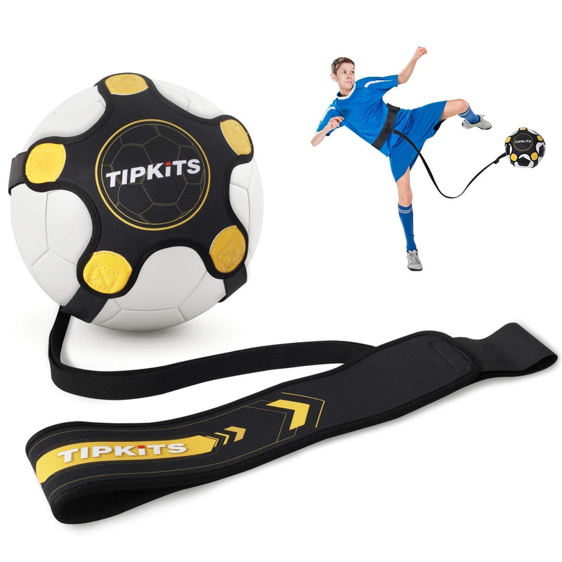 [Australia - AusPower] - Tipkits Soccer Training Equipment for Kids Adults, Solo Soccer Trainer Belt, with Upgraded Leather Fixation 