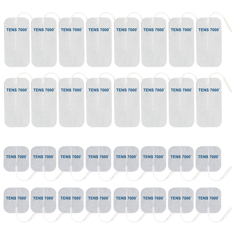 [Australia - AusPower] - TENS 7000 Official TENS Unit Replacement Pads 32 Pack - 16 - 2" X 2", 16- 2" X 4" Electrode Pads Compatible with Most TENS Machines Replacement Electrodes Value Pack 